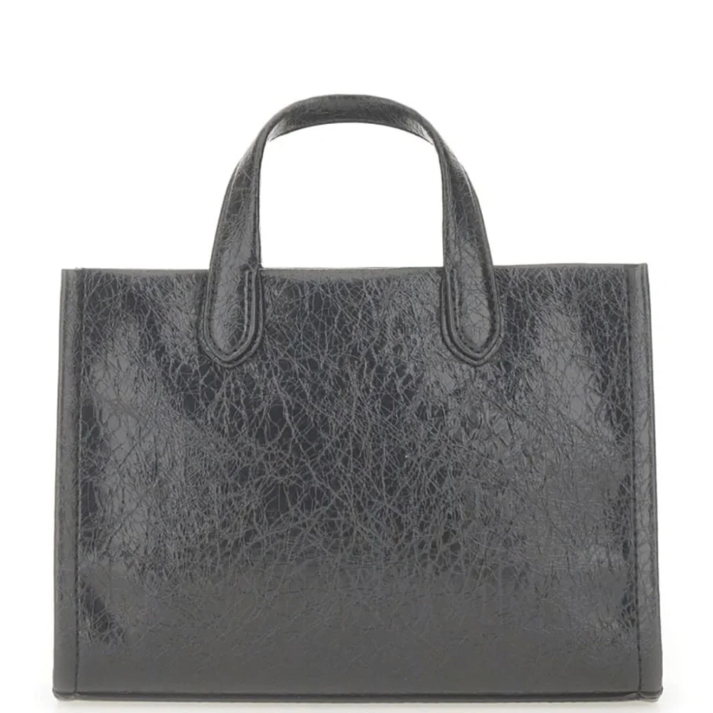 Michael Kors Gigi Black Tote Purse Bag Embossed Logo Women Designer NWT $309